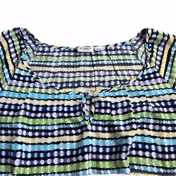 Cato Plus Size Multi-Colored Could Shoulder Blouse - Picture 4 of 8